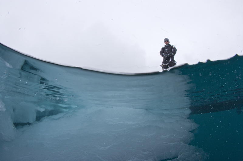 Eis gesehen von Unterwasser (Bild von Franco Banfi)